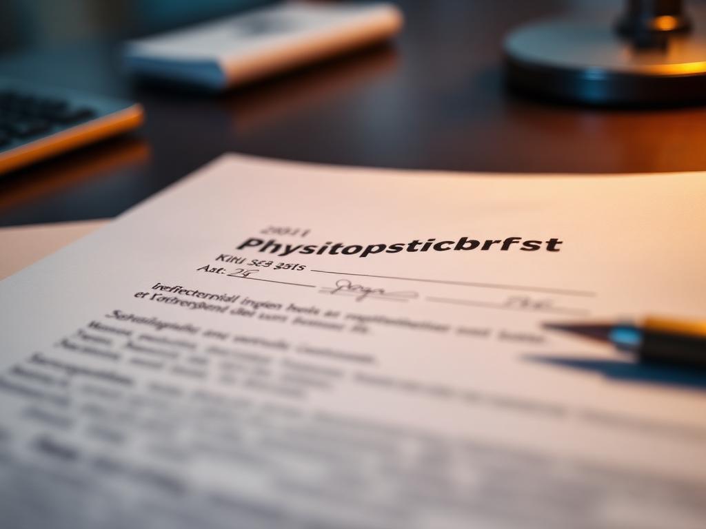 An employment contract on a desk with a signature line